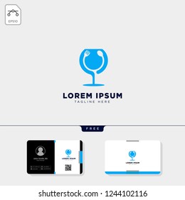 fast food restaurant logo template vector illustration and free business card design