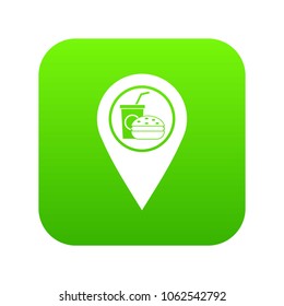 Fast Food Restaurant Map Pointer Icon Stock Vector (Royalty Free ...