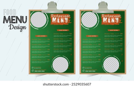 Fast food restaurant menu Design