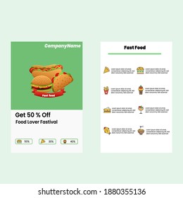 Fast food restaurant menu  flyer poster