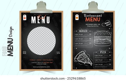 Fast food restaurant menu social media marketing web banner template design