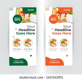 Fast food restaurant menu template Design brochure. Vector illustration - Images