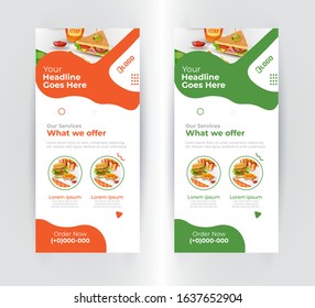 Fast food restaurant menu template Design brochure. Vector illustration - Images