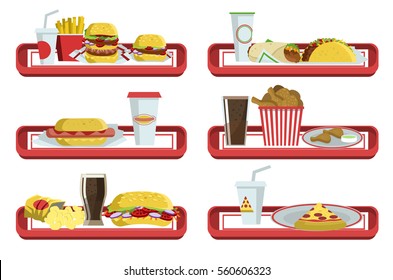 fast food restaurant plates