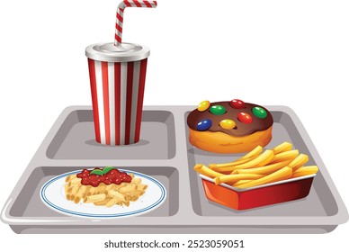 Ilustração de Fast food e restaurantes  