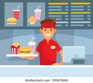 Fast food restraurant worker