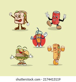 Fast Food Retro Mascot Logo Design