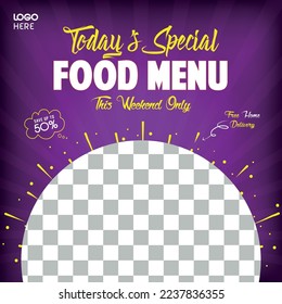 fast food sale social media promotion template