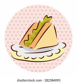 fast food sandwich flat icon elements,eps10