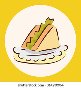 fast food sandwich flat icon elements,eps10