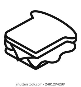 Fast Food Sandwich Icon for Restaurant Menus