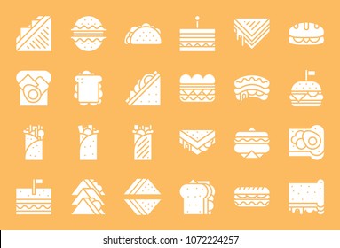 fast food, sandwich such as shawarma, salad sandwich, grilled cheese sandwich, burger, hotdog, solid style