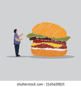 Dibujo de arte vectorial de garrapatas de comida rápida