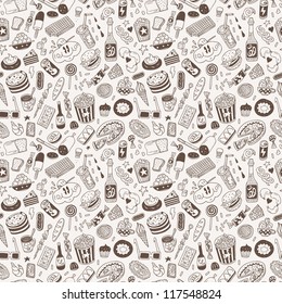 fast food - seamless background