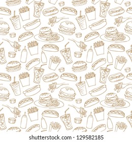 Fast Food Seamless Background