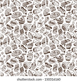 fast food - seamless background