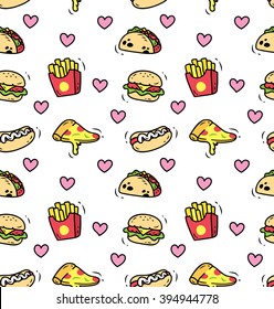 fast food seamless background