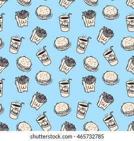 Fast food seamless background