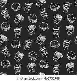 Fast food seamless background