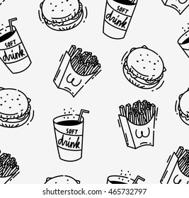 Fast food seamless background