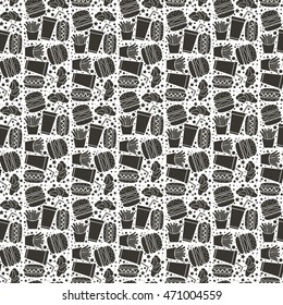 Fast food seamless background