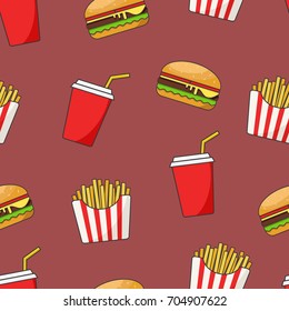 Fast food seamless background