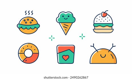 Fast food. Seamless background. Vector fast food pattern.