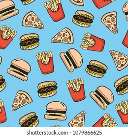 Fast Food Seamless Pattern