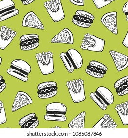 Fast Food Seamless Pattern
