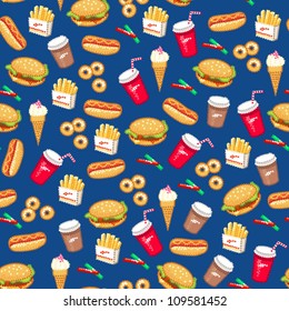 Fast food seamless pattern