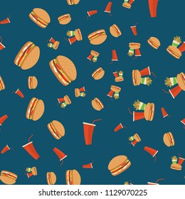 Fast food seamless pattern