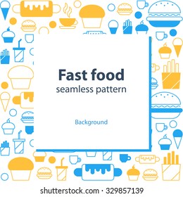 Fast food seamless pattern