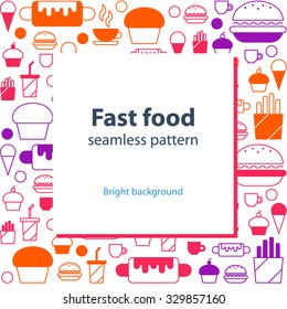 Fast food seamless pattern