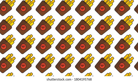 Fast food seamless pattern background illustration vector