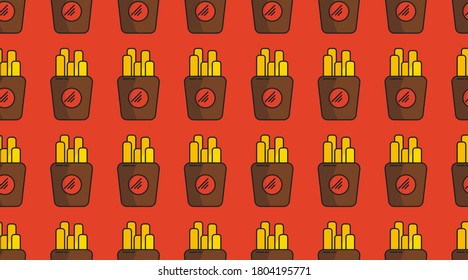 Fast food seamless pattern background illustration vector