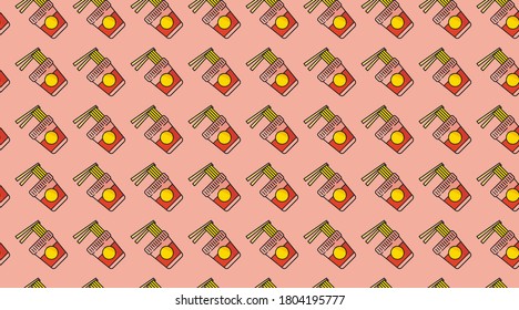 Fast food seamless pattern background illustration vector