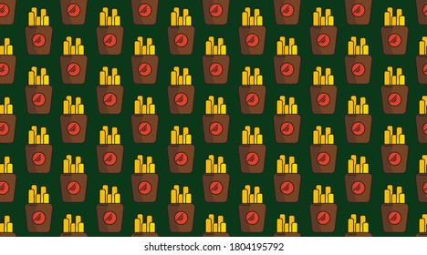 Fast food seamless pattern background illustration vector