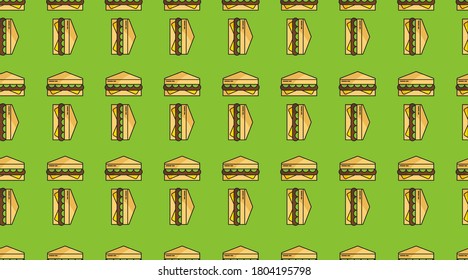 Fast food seamless pattern background illustration vector
