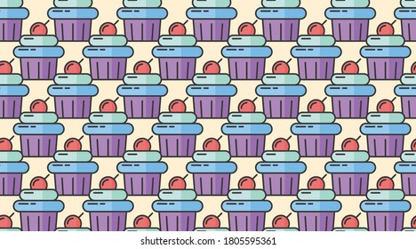 Fast food seamless pattern background illustration vector