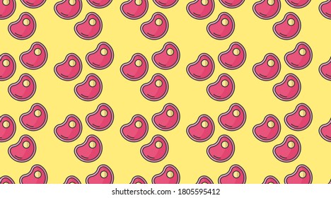 Fast food seamless pattern background illustration vector