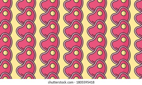 Fast food seamless pattern background illustration vector