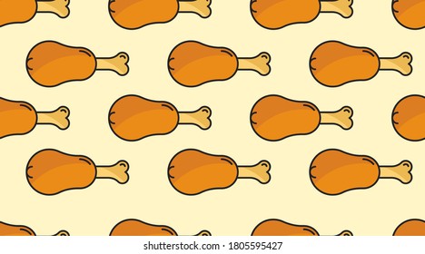 Fast food seamless pattern background illustration vector