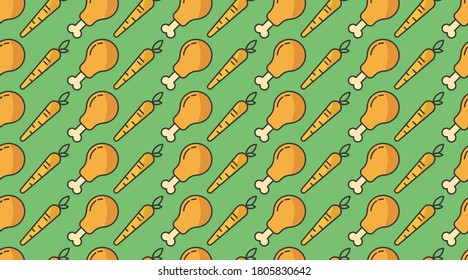 Fast food seamless pattern background illustration vector