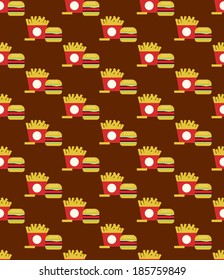fast food seamless pattern design. vector illustration 