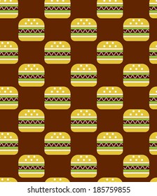 fast food seamless pattern design. vector illustration 