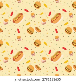 Fast Food Seamless Pattern