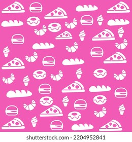 Fast Food Seamless Pattern Stock Illustration