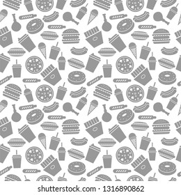 fast food seamless pattern. vector illustration