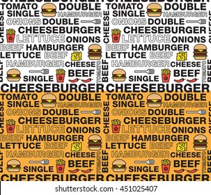 Fast food seamless patterns