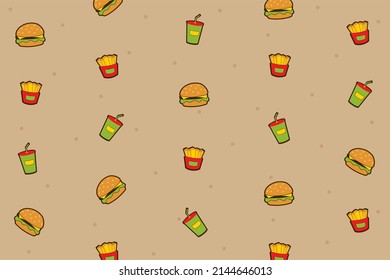 Fast food seamless vector illustration